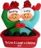 Adventures in Sledding - Couple Christmas Ornament Personalized by Russell Rhodes
