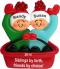 Adventures in Sledding Brother & Sister Christmas Ornament Personalized by Russell Rhodes