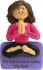 Yoga Female Brown Christmas Ornament Personalized by RussellRhodes.com