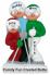 Holiday Ski Adventure Family of 3 Christmas Ornament Personalized by Russell Rhodes
