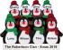 Holiday Fun 8 Penguins Christmas Ornament Personalized by Russell Rhodes