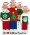 4 Grandkids Holiday Sweaters Love for Grandparent(s) Christmas Ornament Personalized by Russell Rhodes