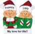 Too Cute Couple In Love Christmas Ornament Personalized by Russell Rhodes