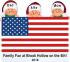 Sweet Land of Liberty Family of 3 Christmas Ornament Personalized by Russell Rhodes