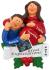 Special Delivery New Baby Both Parents Brunette Christmas Ornament Personalized by RussellRhodes.com