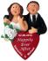 Happily Ever After Married Both Brunette Christmas Ornament Personalized by Russell Rhodes