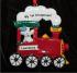 Teddy in Train Christmas Ornament Personalized by Russell Rhodes
