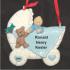 Baby Buggy Boy Blonde Christmas Ornament Personalized by RussellRhodes.com