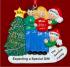 Excited & Expecting Couple 2 kids MBR FBL Christmas Ornament Personalized by Russell Rhodes