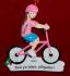 Bike Fun Girl Brunette Christmas Ornament Personalized by RussellRhodes.com