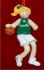 Basketball Female Blond Green Uniform Christmas Ornament Personalized by Russell Rhodes