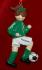 Soccer Brunette Female Green Uniform Christmas Ornament Personalized by RussellRhodes.com
