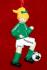 Soccer Blond Female Green Uniform Christmas Ornament Personalized by RussellRhodes.com