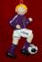 Soccer Blond Male Purple Uniform Christmas Ornament Personalized by RussellRhodes.com