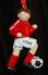 Soccer Brunette Male Red Uniform Christmas Ornament Personalized by RussellRhodes.com