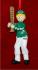 Baseball Male Green Uniform Blond Christmas Ornament Personalized by Russell Rhodes