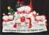 Snuggling Together Snowman Family of 8 Christmas Ornament Personalized by Russell Rhodes