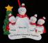 Holiday Celebrations Single SnowParent with 3 Child Christmas Ornament Personalized by RussellRhodes.com