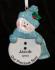 Personalized Light Blue Snowman for Our Son Christmas Ornament by Russell Rhodes