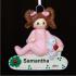 Brunette Girl Toddler Personalized Christmas Ornament Personalized by Russell Rhodes