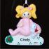 Blond Girl Toddler Christmas Ornament Personalized by RussellRhodes.com
