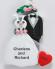 Wedding Tux & Gown Christmas Ornament Personalized by Russell Rhodes