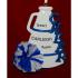 Blue Pom Cheerleader Christmas Ornament Personalized by Russell Rhodes