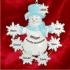 Frosty Fun Snowflakes Family of 6 Christmas Ornament Personalized by Russell Rhodes