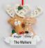 Personalized Couple Christmas Ornament Reindeer Fun Personalized by Russell Rhodes