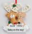 Personalized Expecting Christmas Ornament Reindeer Fun Personalized by Russell Rhodes