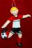 Personalized Soccer Christmas Ornament Male Blond by Russell Rhodes