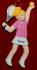 Personalized Tennis Christmas Ornament Female Blond by Russell Rhodes