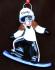 Personalized Snowboard Christmas Ornament Female Brunette by Russell Rhodes