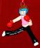 Personalized Kick Boxing Christmas Ornament Female by Russell Rhodes