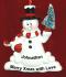 Personalized Winter Fun Snowman Christmas Ornament by Russell Rhodes
