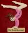 Personalized Gymnastics Christmas Ornament Female Brown by Russell Rhodes