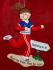 Personalized Running Christmas Ornament Fast Female by Russell Rhodes