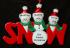 Personalized Family Christmas Ornament Snow Much Fun for 3 by Russell Rhodes
