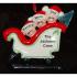 Personalized Family Christmas Ornament Sleigh for 3 by Russell Rhodes