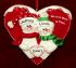 Personalized Grandparents Christmas Ornament 2 Grandkids Loving Heart by Russell Rhodes