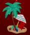 Personalized Beach Christmas Ornament Palm Oasis by Russell Rhodes