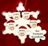 Personalized Grandparents Christmas Ornament Snowflakes 5 Grandkids by Russell Rhodes